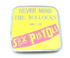 SEX PISTOLS Never Mind ベルト用 バックル UK セックスピストルズ Squareタイプパンクロック バックル London SOHO ストリートマーケットから直輸入♪