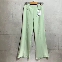 タグ付き LAGUA GEM ラグアジェム ウエスタン フレアパンツ スラックス ベルボトム ボトムス XS ミント グリーン レディース SG315-47のサムネイル