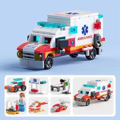8732-8 구급차 레고 블록 호환 키트 LEGO 호환품 시티 지육 완구 선물 미니 피그 전국 무료우송 신품 미사용품 싼 추적 없음