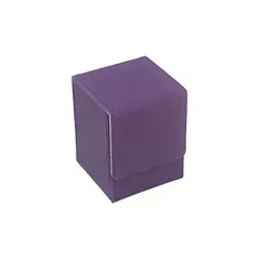 [Cicogna] トレカ デッキケース レザー 約80-100枚収納 縦入れ デッキボックス トレーディング カード カードケース ストレージボックス 革 (タイプB: パープル) 0