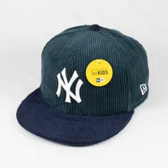 【ニューエラ正規品】KIDS 子供用 ニューエラ New Era® NEW ERA® 帽子 キャップ キッズ Youth 9FIFTY Corduroy コーデュロイ ニューヨーク・ヤンキース ブルーグリーン/ネイビー(商品番号：14671567)