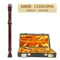 特典付き美品 コルスマ HANS CooLSMA バロック式 アルトリコーダー ヴィンテージ 木製 ハードケース ブラウン 器 機材 動作確認済み リコーダー