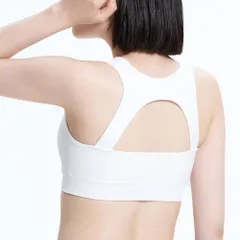 新品【公式】ヨガウェア・ヨガ専門店アイリー 背筋ピン！姿勢矯正 ブラ 猫背矯正 姿勢サポーター おすすめ 強力 スポブラ ヨガウェア フィットネスブラ 猫背ケア 女性用 レディース インナー パット付き A1006 かわいい ピラティス  ホワイト