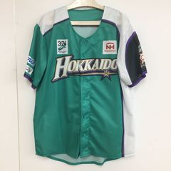 北海道日本ハムファイターズ ユニファーム フリーサイズ グリーン 半袖 ポリエステル100% ミズノ 25d菊ST①