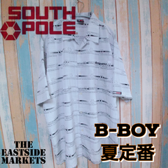 【South Pole】サウスポール　半袖シャツ XLサイズ　柄シャツ　バリシャツ　アロハシャツ