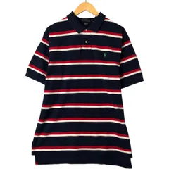 古着 ラルフローレン Ralph Lauren POLO by Ralph Lauren 半袖 ボーダー ポロシャツ メンズXL相当/eaa543022
