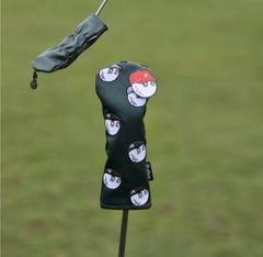 【新品1点】ハンチングMalbon Golfマルボンユーティリティ用ゴルフカバー濃い緑色