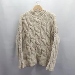 ◇ ⊇ lawgy ラウジー ローゲージ ニット 長袖 セーター サイズF アイボリー系 レディース E  【1504240011127】