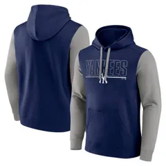 【送料無料】 ファナティクス メンズ Tシャツ トップス Men's Fanatics Navy New York Yankees Outline Fleece Pullover Hoodie Ynk Navy