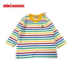 1479◯ miki house 70 カットソー　ボーダー　7分丈
