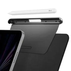 ブラック Spigen iPad Pencil ケース マジックキーボード Pencil ホルダー アップルペンシル対応 スリム 薄型 保護 紛失防止 APP04545 (ブラック)
