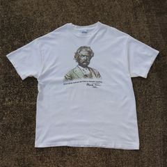マーク・トウェイン　Tシャツ　90s　USA製　シングルステッチ　偉人　プリント 90's Design Print Tee Shirt 