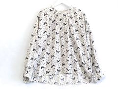 GUCCI グッチ  シルク100％　衿元ドレープ　シルクプリント×ニット　ノースリーブ　トップス  ・XS レッド|ホワイト 222484】GUCCI グッチ シルク100％ 衿元ドレープ シルクプリント