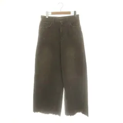 ジョンブル JOHNBULL MUSE de Deuxieme Classe取扱 24SS コーデュロイワイドパンツ ダメージ加工 ペイント加工 SS ダークブラウン /ES ■OS