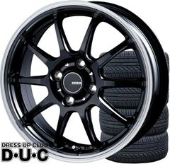 15インチアルミホイールタイヤセット コンパクトカー用 INFINITY/インフィニティF10 BK/RP 185/60R15 15-5.5 安心JAWA ヤリス ノート フィット