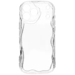 iPhone17 Pro Max ケース 耐衝撃 ウェーブ クリア ケース 