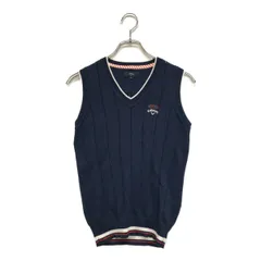 中古 レディース キャロウェイ Callaway ベスト M 紺 ネイビー Vネック ニット