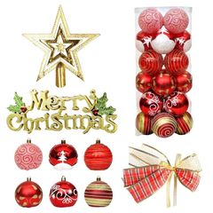 iikuru クリスマス オーナメント セット クリスマスツリー 飾り ツリー 飾り付け インテリア 装飾 ya185