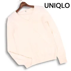 UNIQLO ユニクロ 秋冬★ 高級 カシミヤ100% Vネック セーター ニット Sz.M レディース