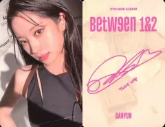 【中古】コレクションカード(女性) TWICE/ダヒョン/裏面ベージュ・印刷サイン入り/CD「11TH MINI ALBUM BETWEEN 1＆2」封入特典フォトカード