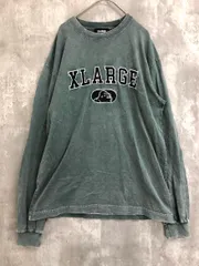 XLARGE エクストララージ 101243011032 OVERDYED COLLEGE LOGO L/S TEE 長袖 Tシャツ sizeM/緑 ■■ メンズのサムネイル