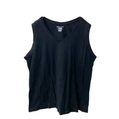 Champion ノースリーブ 無地Tシャツ XL ブラック チャンピオン Ｖネック タンクトップ 古着卸 アメリカ仕入 a707-5521
