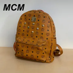 希少✨️ MCM　ミニリュック　レザー　シボ革　ゴールド金具　ロゴ　総柄 MMKAAVE13CO001_01?$plp-small$