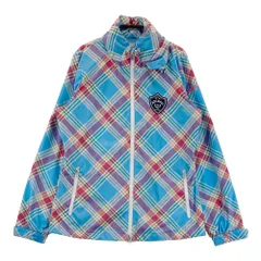 サイズ：L ADIDAS GOLF アディダスゴルフ A04085 フード付 裏メッシュ ジップジャケット チェック柄 ブルー系 [240101298585] ゴルフウェア レディース ストスト