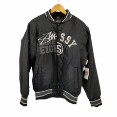 【純正新品】【即完売品】STUSSY　希少リブライン　バックプリント　コットンスタジャン ジャケット・アウター