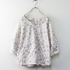 極美品✨ミナペルホネン 麻100％ バックボタンブラウス 総柄 38 - メルカリ