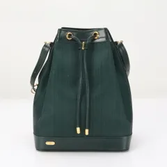 美品 コンテス レザー キャンバス ショルダーバッグ 巾着 肩掛け トート ハンド ゴールド 金具 レディース ELE BE14-6【中古】のサムネイル