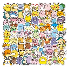 【大人気】For ポケットモンスター ステッカー 100枚セット かわいいアニメ for ポケットモンスター シール 防水デカール 可愛い おしゃれ 漫画 DIYステッカー ギフトボックス包装 (A)