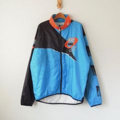 castelli カステリ サイクリングジャケット ブルー×黒に一部オレンジ イタリア製 L  (ct-41)