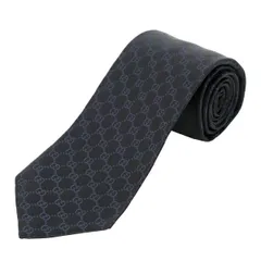 新品 グッチ GUCCI ネクタイ GGパターン ブラック