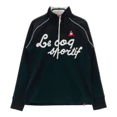サイズ：M LE COQ GOLF ルコックゴルフ  長袖ハーフジップTシャツ  ブラック系 [240101354087]# ゴルフウェア レディース ストスト