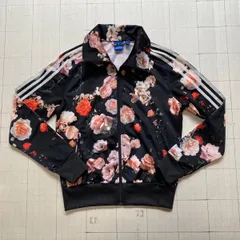 【美品】　adidas 花柄　フラワープリント 刺繍　ジャージ　L 2025年最新】adidas 花柄 ジャージの人気アイテム - メルカリ