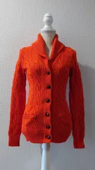 90-00’s POLO JEANS RALPH LAUREN ショールカラー ケーブル ニットカーディガン S