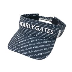 PEARLY GATES パーリーゲイツ  サンバイザー ロゴ 総柄 ネイビー系 FR [240101351088] ゴルフウェア ストスト