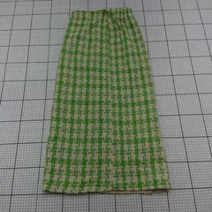 ◇ ⊆ Unitage チェック柄 ロング丈 タイト スカート サイズF グリーン系 レディース E  【1509100028970】