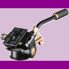 【Popular Item】SOONPHO Video Head, Video Camera Head, 2-Way Ball Head, Tripod Head, 360-Degree Rotation, Aluminum, Fluid Head, with Extension Handle, Quick Release Plate, 3/8-1/4 Screw, for Video and Digital Cameras