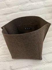 インナーバッグMサイズダークブラウン(ハンドメイド)