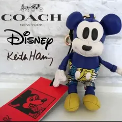 COACH ミッキー×キースヘリング レザー ぬいぐるみ ディズニー COACH x ミッキー x キース】○超プレミア♪○大きいお人形