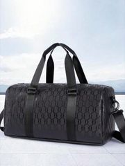 Men's Large Capacity PU Leather Travel Tote Bag for Business Trips, Vacations, and Students, with Shoulder Strap, Lightweight Gym Bag, Fashionable Men's Bag, Summer Carry-On Bag