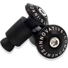 ハンドル バーエンド キャップ バイクパーツ 2個セット 18MM 自転車 グリップ キャップ ハンドルバーエンド プラグ 自転車 アクセサリー アルミ合金 軽量 滑り止め （ブラック）