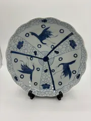 古伊万里   志田窯【染付鶴文 大皿】➃ 　37センチ