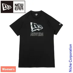 【新品】 ニューエラ  ウィメンズ 半袖 ロング Tシャツ ブラック 14121936 アウトドア ウェア トップス 黒 レディース チュニック ロゴ