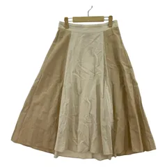 GALLARDAGALANTE  ガリャルダガランテ   リネン　コットン　フレアスカート sizeF/ナチュラル×ベージュ