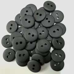 ボタン11.5mm マットブラック　50個入