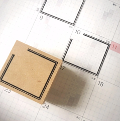 フレーム・枠はんこ バレットジャーナルに♪　ほぼ正方形　　手帳・スケジュールスタンプ との組み合わせも！