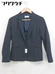 ◇ OPAQUE.CLIP オペーク ドット クリップ シングル1B 長袖 テーラード ジャケット サイズS ネイビー系 レディース  【中古】 【1106110007195】